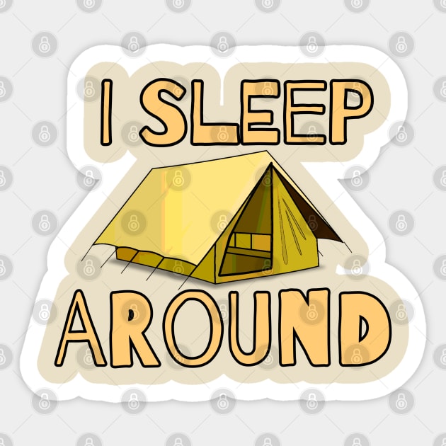 Camping t-shirt designs Sticker by Coreoceanart